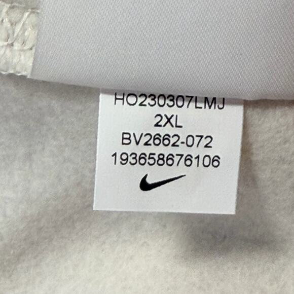 *NEW* MEN Nike Club Fleece Crewneck Sweatshirt XXL Light Bone/White (BV2662 072) - Picture 11 of 14